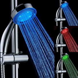3 couleurs magiques température contrôlée robinet LED Haut pulvérisation de douche à la tête de douche de salle de bain