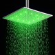 Tête 12 pouces douche en laiton avec des couleurs de lumière LED changeant