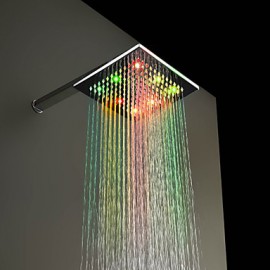7 couleurs LED Changement de tête chromée robinet de douche de 8 po