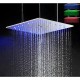 20 pouces oscillant et de la pluie LED 3 couleurs sensible tête de douche de température avec plafond monté bras de douche