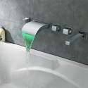 Chrome Thermochromic LED cascade salle de bain robinet