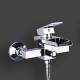 Contemporary Waterfall Chrome Tub Faucet with Stainless Steel Spout (Wall Mount)
