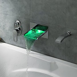 Ensemble robinet-douche mitigeur à cascade avec LED