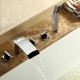 contemporaine robinet de baignoire cascade avec douche à main - fini chrome