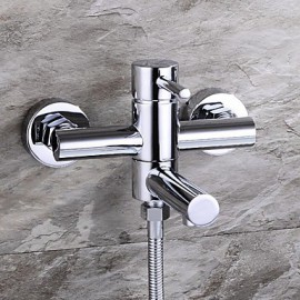 Poignée finition chromée contemporain simple robinet de la baignoire