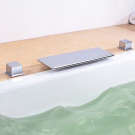 Chrome Double Poignées de bains robinet de baignoire