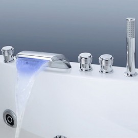 changement de couleur robinet conduit baignoire cascade avec douche à main (finition chromée)