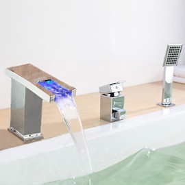 LED moderne Tubfaucet cascade généralisée avec douche à main