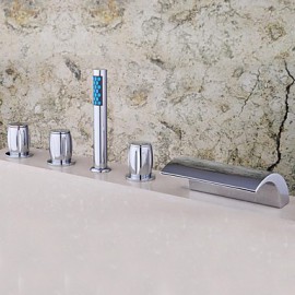 mélangeurs chromées robinet de baignoire cascade répandue