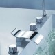 Modern Design Chrome généralisée cascade robinet de baignoire avec douche à main