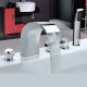 Chrome généralisées en acier inoxydable Robinets de baignoire de style contemporain avec robinet portable