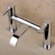 English-Style Double Holes Double Handle Chrome Finish Waterfall  Bathtub Faucet