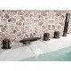 huilé robinet de bronze baignoire cascade avec douche à main