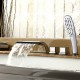 Robinet de baignoire Style contemporain à cascade avec douche à main - finition Chrome