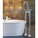 deux étages poignée baignoire debout robinet avec douchette à main - finition chromée