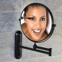 Rideaux de Douche, Miroir à maquillage Laiton Rond, Haute qualité Miroir 20.0*24.5*34.0