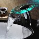mélangeurs conduit cascade de verre hydroélectrique salle de bain lavabo robinet de puissance finition chromée