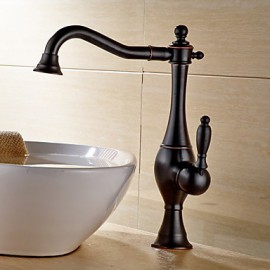 Vasque Mitigeur un trou in Bronze huilé Robinet lavabo