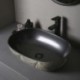 Lavabo À Poser En Céramique Noire Pour Toilettes De Salle De Bain 3 Modèles