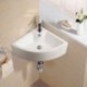 Petit Lavabo Mural En Céramique Triangle Blanc Pour Toilettes De Balcon