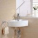 Petit Lavabo Mural En Céramique Triangle Blanc Pour Toilettes De Balcon