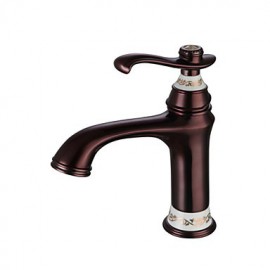 Centerset mitigeur un trou dans huilé bronze lavabo robinet