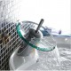 salle de bains robinet cascade bassin mitigeur lavabo navire finition chrome poli verre nouvelle