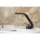 style contemporain orbe poignée seul trou salle de bains d'eau chaude et froide robinet d'évier - noir