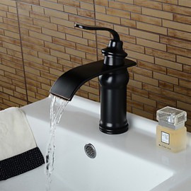 personnalisé salle de bains robinet d'évier fini bronze huilé poignée unique