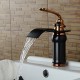 personnalisé salle de bains robinet d'évier fini bronze huilé poignée unique
