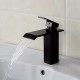 contemporaine orbe laiton cascade salle de bains robinet - noir