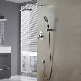 Garniture de douche ensemble de robinet mural chrome contemporain
