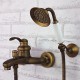 Robinet de baignoire - Antique - Douchette inclue - Laiton (Laiton Antique)