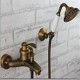 Robinet de baignoire - Antique - Douchette inclue - Laiton (Laiton Antique)