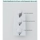 Robinet de douche - Contemporain - LED / Thermostatique / Douche pluie / Jet de côté / Douchette inclue - Laiton (Chromé)
