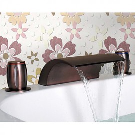 bronze huilé robinet d'évier cascade salle de bains